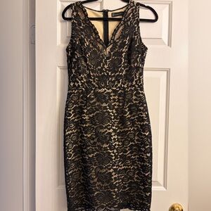 New York & Company Sleeveless Black Lace Sheath Dress